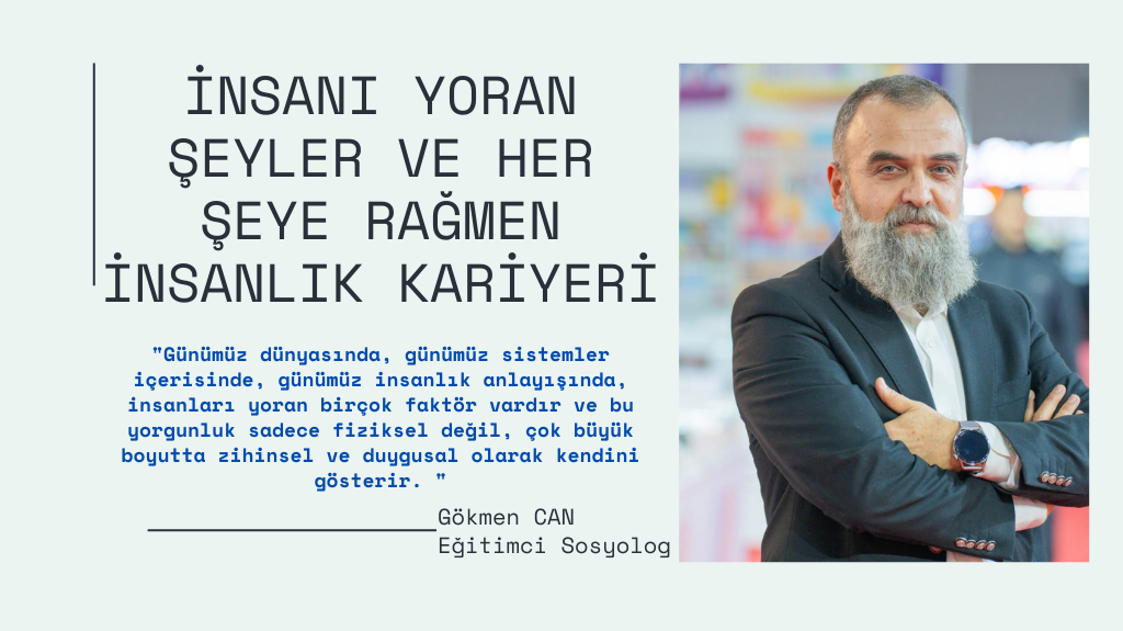 Günümüz dünyasında, günümüz sistemler içerisinde, günümüz insanlık anlayışında, insanları yoran birçok faktör vardır ve bu yorgunluk sadece fiziksel değil, çok büyük boyutta zihinsel ve duygusal olarak kendini gösterir. Bu yormalar artık o kadar çok yıkıcı olmaya başladı ki anlatmaya kalktığımda inanın en hafif olarak vereceğiniz tepki “yuh” olurdu.